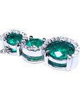 Bridal emerald journey pendant necklace