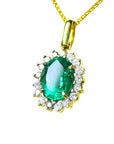 USA made real Colombian emerald pendant