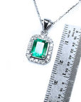 Mother’s day emerald and diamond pendant