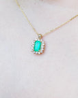 gold emerald pendant