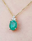 Authentic emeralds Muzo mine pendant