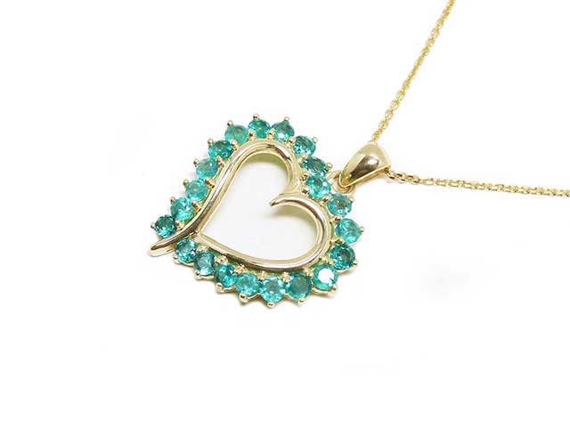 Genuine emerald pendant necklace for sale