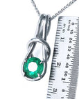 Emerald-cut emerald pendant