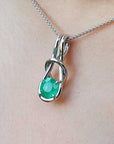 Emerald stone mother’s day emerald pendant