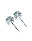 Real Colombian emerald stud earrings