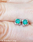 Emerald from Colombia stud earrings