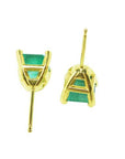 Vibrant emerald stud earrings