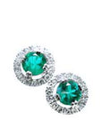 emerald stud earrings
