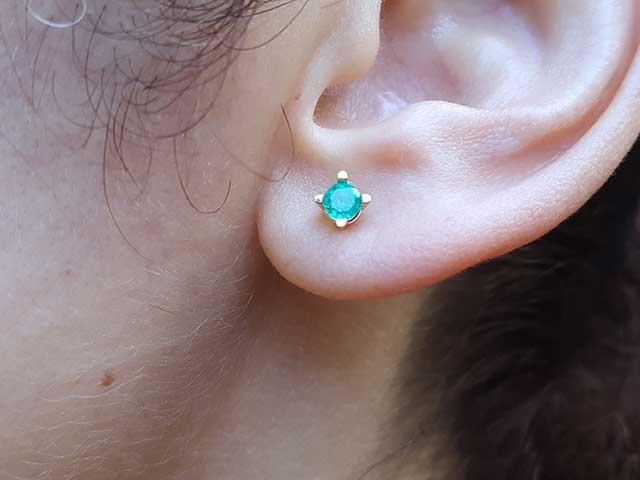 Real Colombian emerald earrings