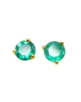 cocktail emerald stud earrings