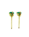 May birthstone cocktail emerald stud earrings