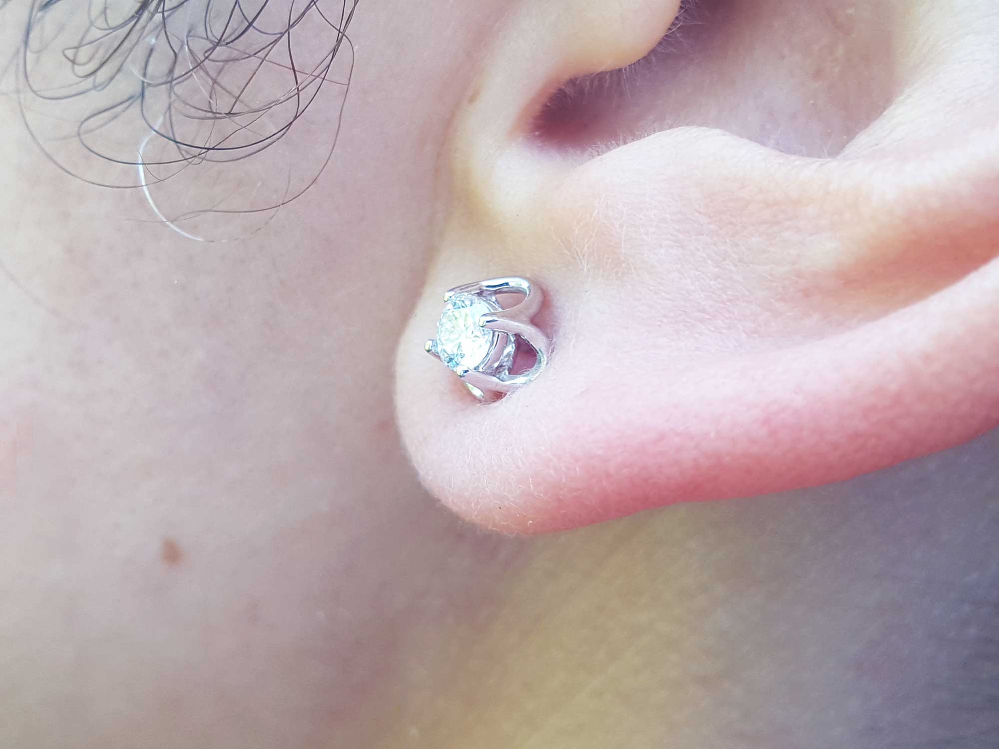 push backs diamond stud earrings