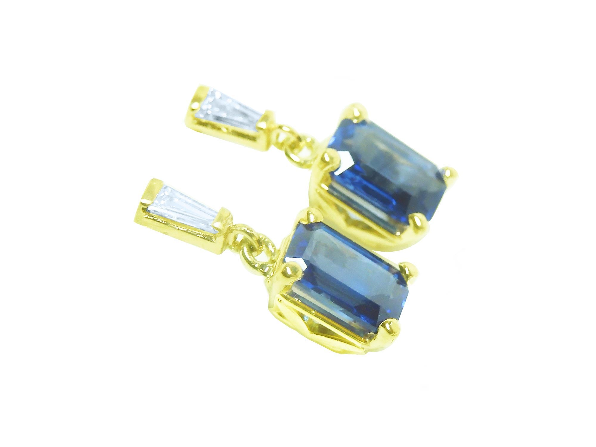 Real blue sapphire earrings