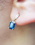 14k blue sapphire earrings