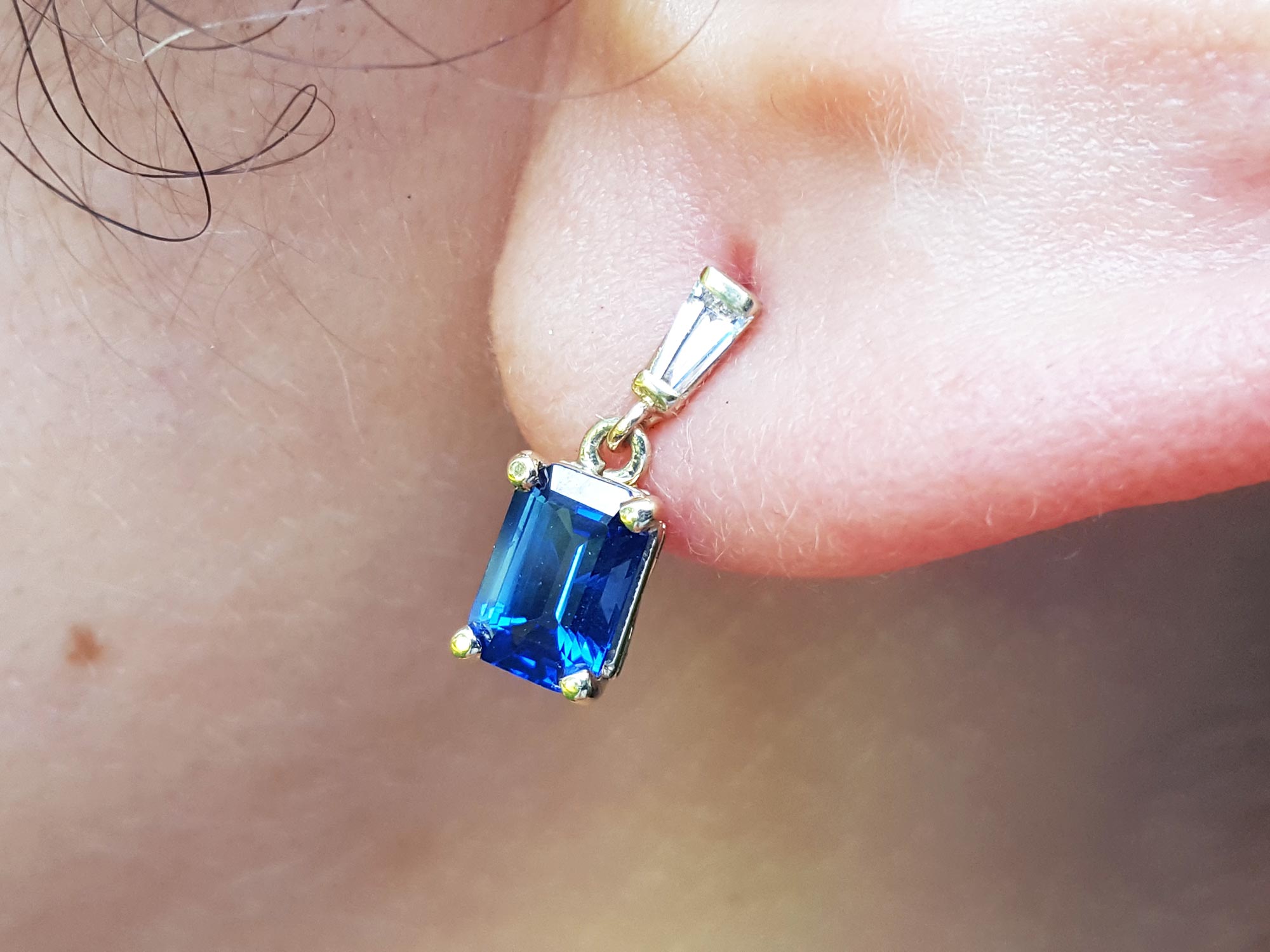 September birthstone sapphire earrings