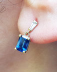 September birthstone sapphire earrings