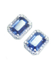 Blues sapphire stud earrings