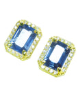 Authentic blue sapphire earrings
