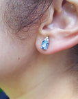 Blue sapphire earrings