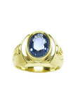Blue sapphire men's ring