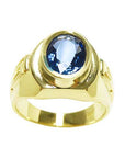 September birthstone men's sapphire ring