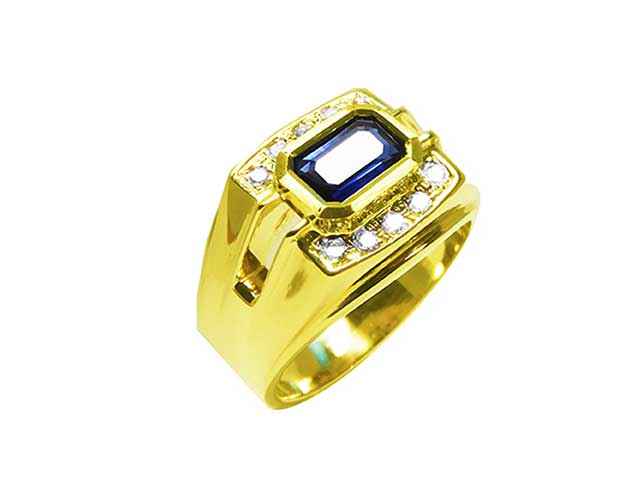 Affordable sapphire ring for man