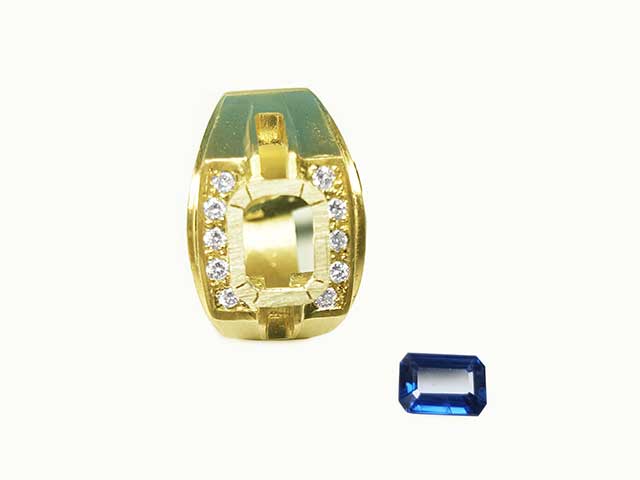 Fine sapphire ring for man