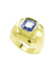 18k gold sapphire solitaire ring