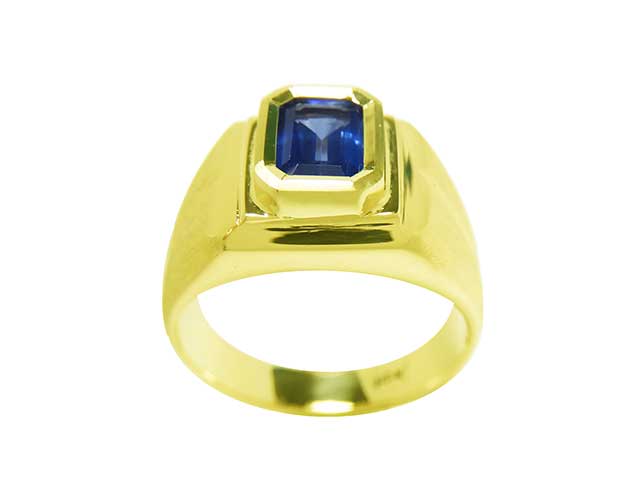 Real Sri Lanka sapphire men&#39;s ring