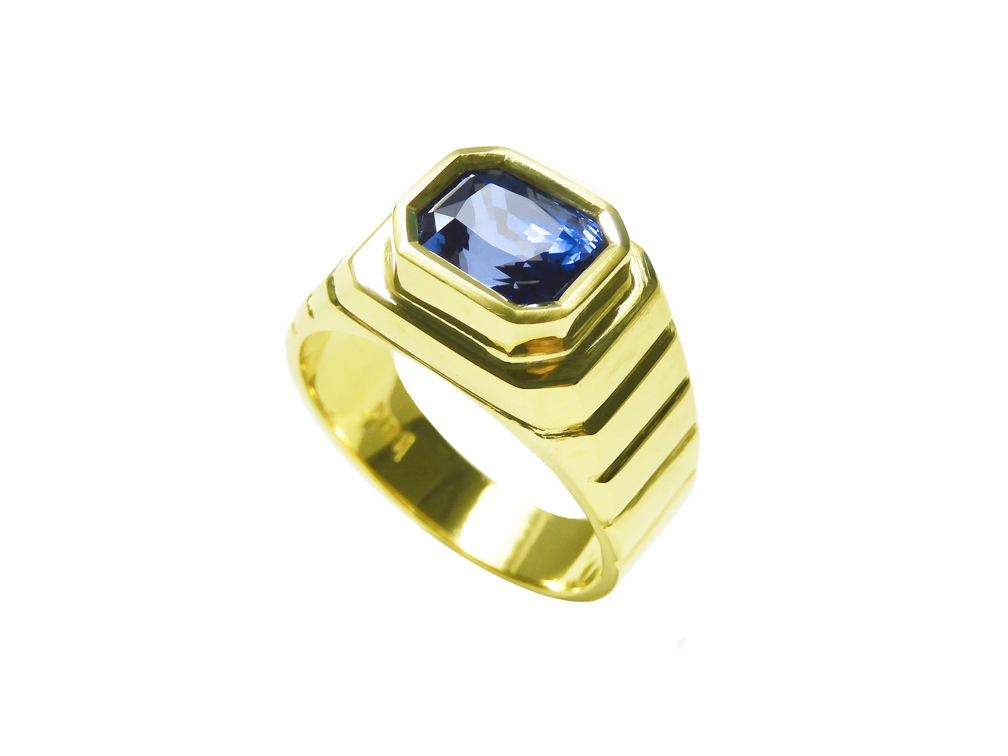 Real sapphire mens ring for sale