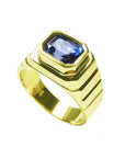 Real sapphire mens ring for sale