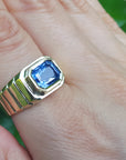 Real men's sapphire ring