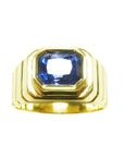 Gold and sapphire ring for father’s day