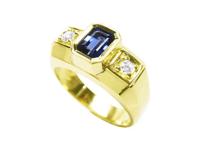 Real Sri Lanka sapphire men&#39;s ring