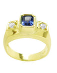 Wholesale price real sapphire mens ring