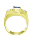 Genuine sapphire men's ring in USA