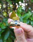 Men's sapphire and diamond ring