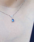 Real blue sapphire necklace for sale