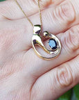 Genuine sapphire pendant necklace