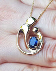 Affordable sapphire necklace