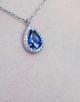 Blue sapphire slider pendant