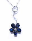 Sapphire and diamond necklace