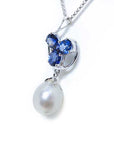 Deep blue sapphires necklace