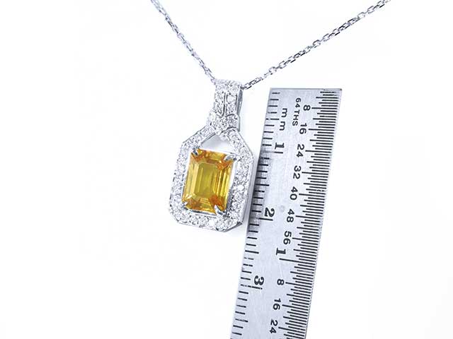 Unique yellow sapphire necklace fine jewelry