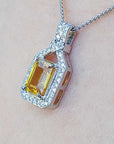 Real yellow sapphire pendan