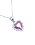 Natural pink sapphire necklace