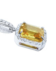 Yellow Sapphire Pendant for Sale
