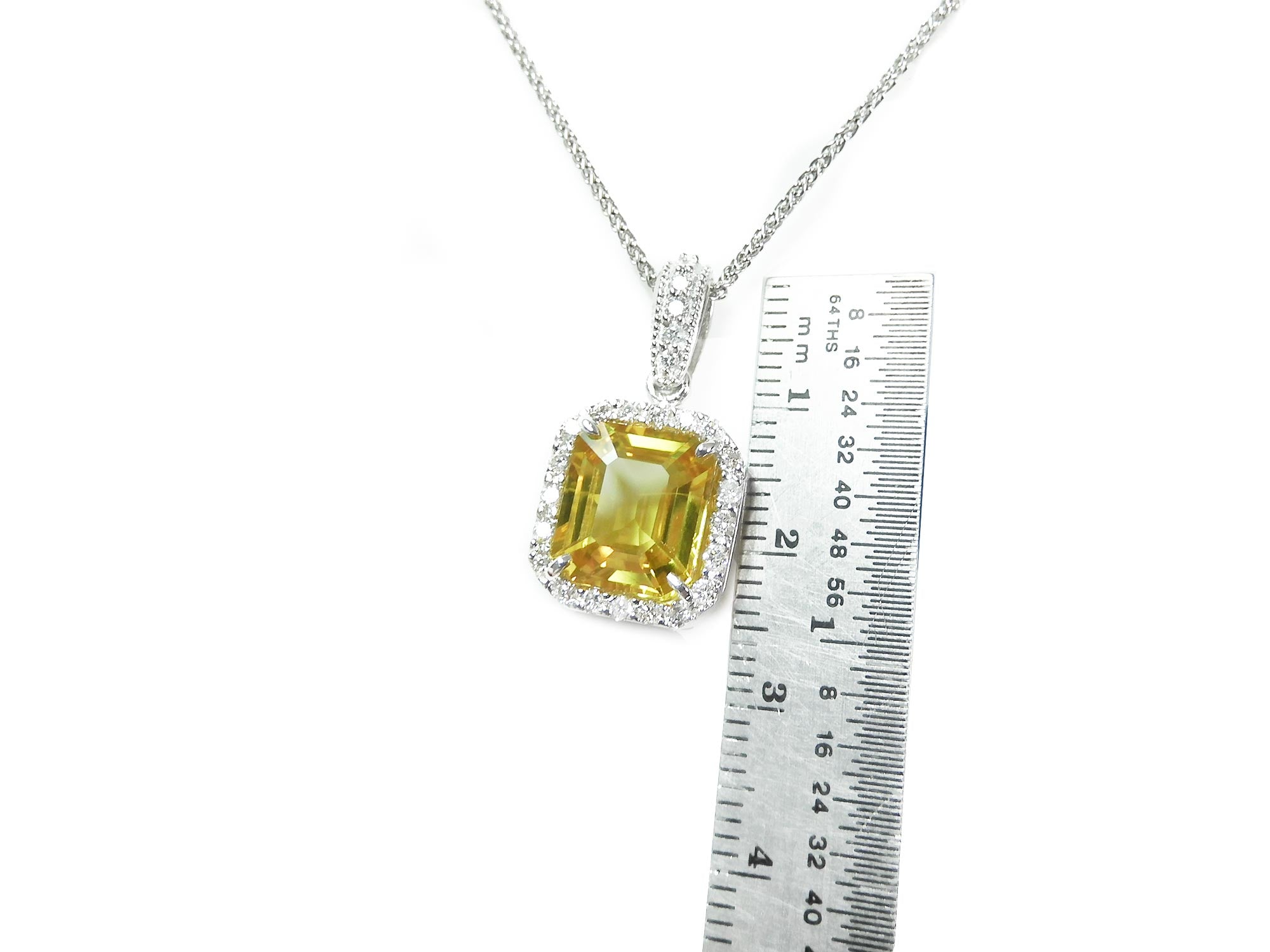 Mother’s day yellow sapphire stone necklace