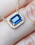 sapphire necklace for women