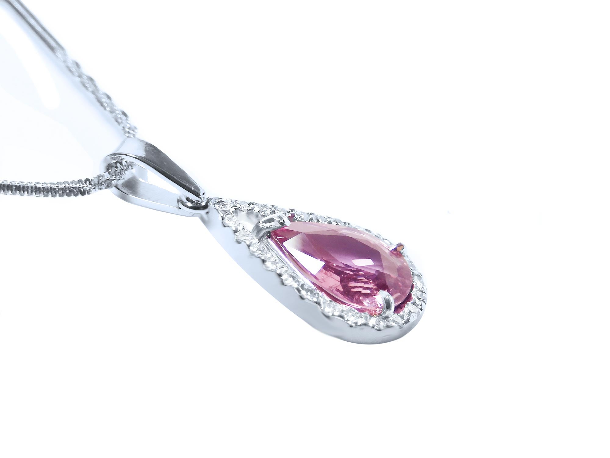 Pink sapphire necklace